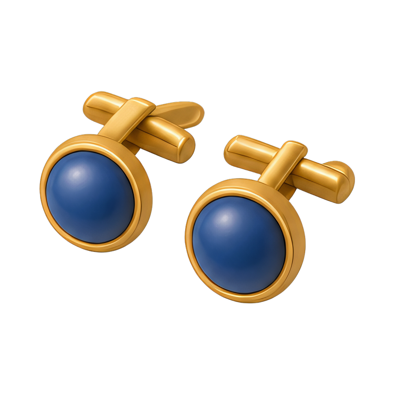 Elegant silver cufflinks set