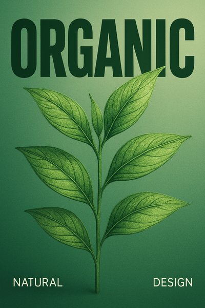 Botanical Minimalism: Organic Design with Green Leaves