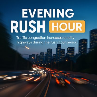 Dynamic Evening Rush Hour Traffic Scene