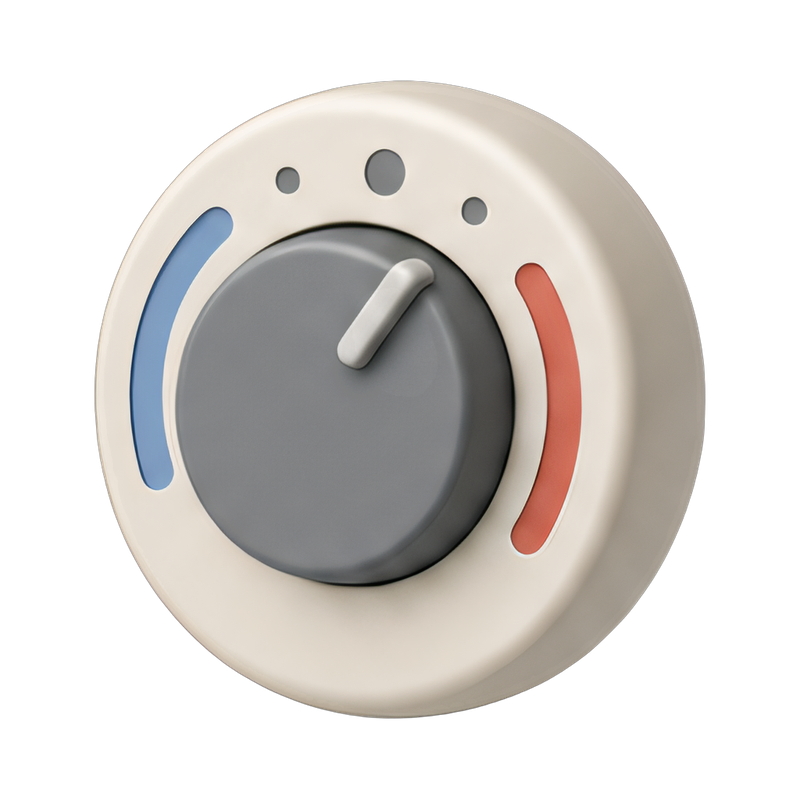 Round thermostat dial design