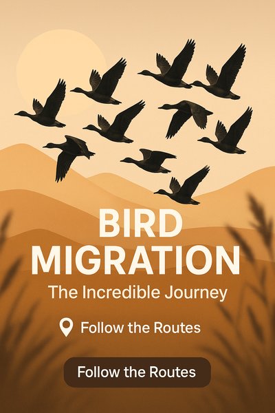 Illustrative Poster on Bird Migration Journey