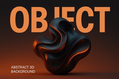 Striking 3D Minimalism with Bold Typography