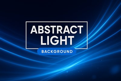 Dynamic Abstract Light Background with Blue Waves