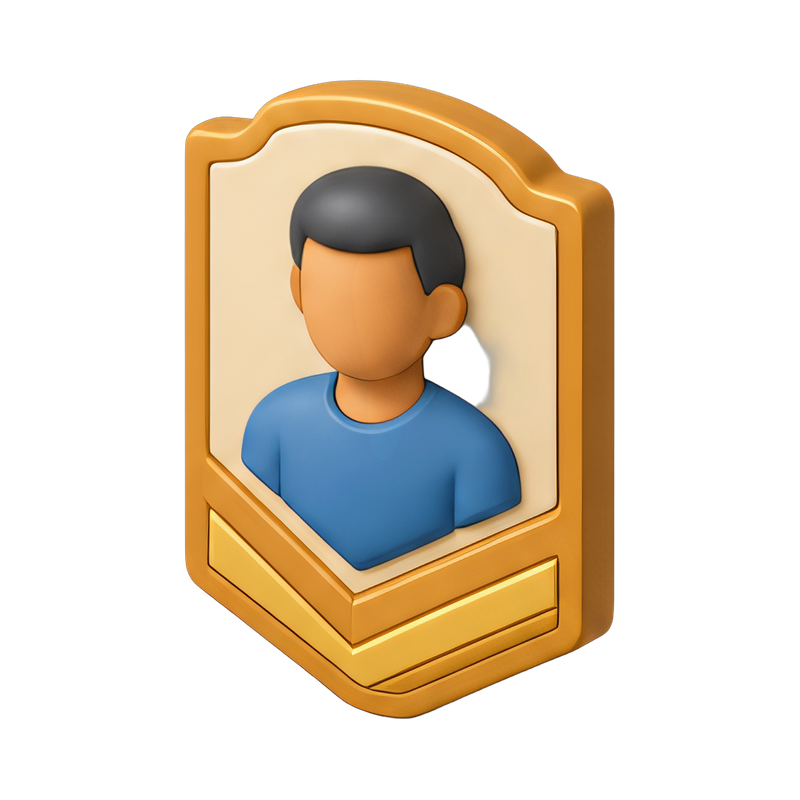 player card badge design