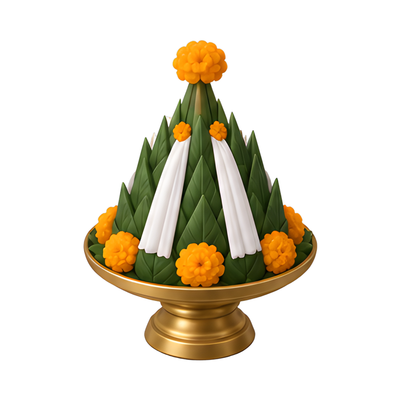 Lao baci ceremony flower cone tray
