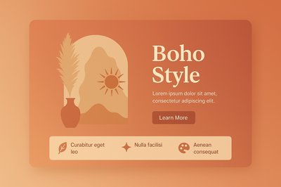 Boho Style Graphic Design for Lifestyle Promotion