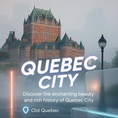 Promotional Image Highlighting Quebec City Attractions