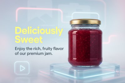 Premium Jam Product Showcase with Modern Design