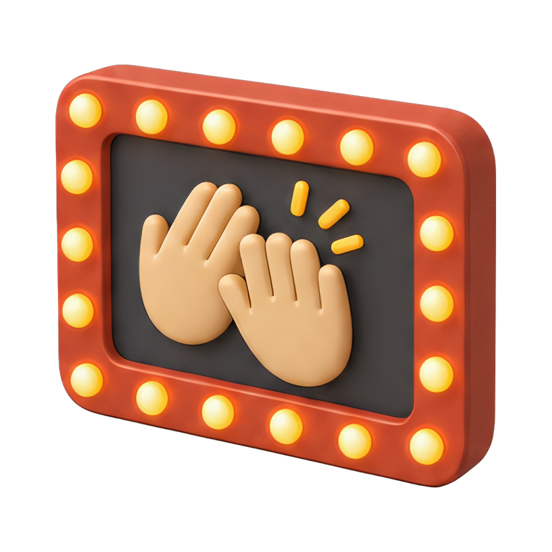 illuminated applause sign