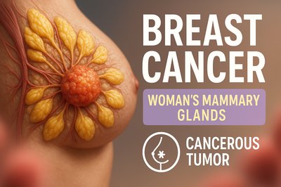 Educational Illustration of Breast Cancer and Tumors