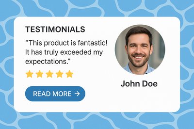 Modern Testimonial Showcase with Star Rating and Call to Action