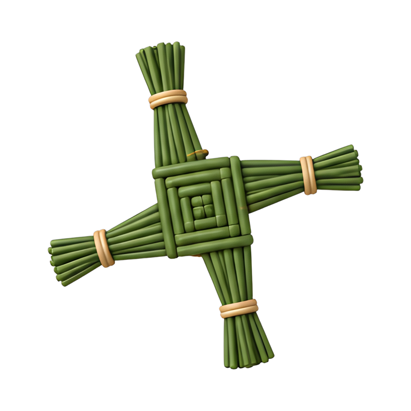 Woven rush cross decoration