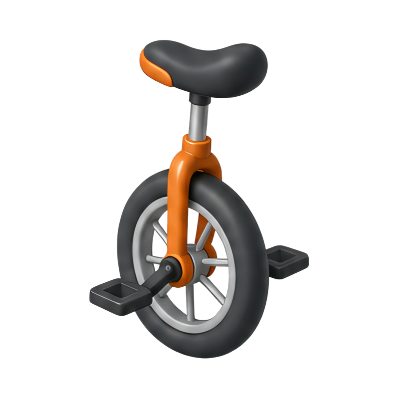 rider balancing on a unicycle