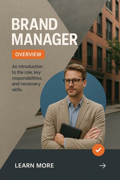 Modern Brand Manager Overview with Realistic Design Elements