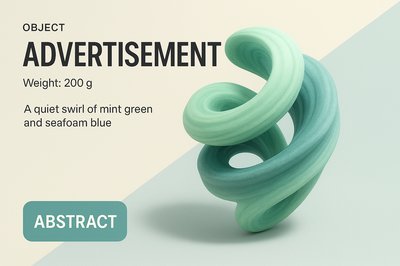 Modern Mint Blue Abstract Product Advertisement Design