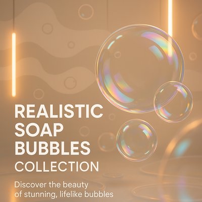 Captivating Realistic Soap Bubbles Collection for Engaging Design
