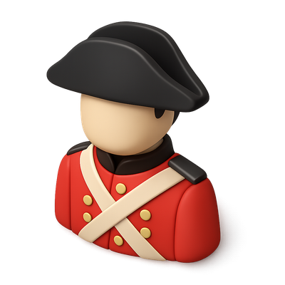 3D Redcoat Icon with Isometric Design