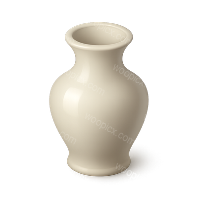 Elegant 3D Porcelain Vase Icon with Isometric View