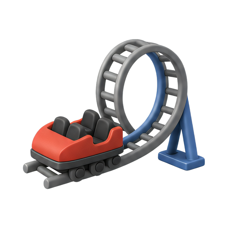 thrilling roller coaster loop