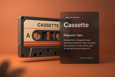 3D Cassette Design with Integrated Text Elements