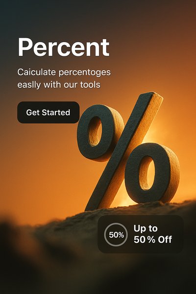 Promotional graphic for percentage calculation tools