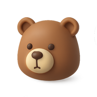Cute Cartoon Bear Character Design