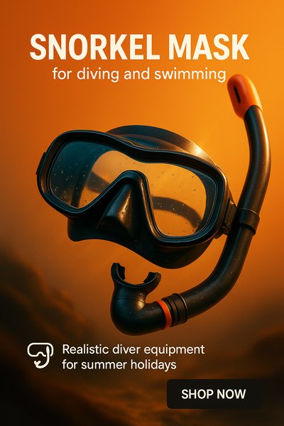 Stylish Snorkel Mask for Diving and Swimming