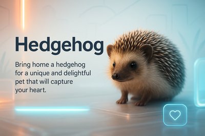 Charming Hedgehog Portrait with Soft Lighting