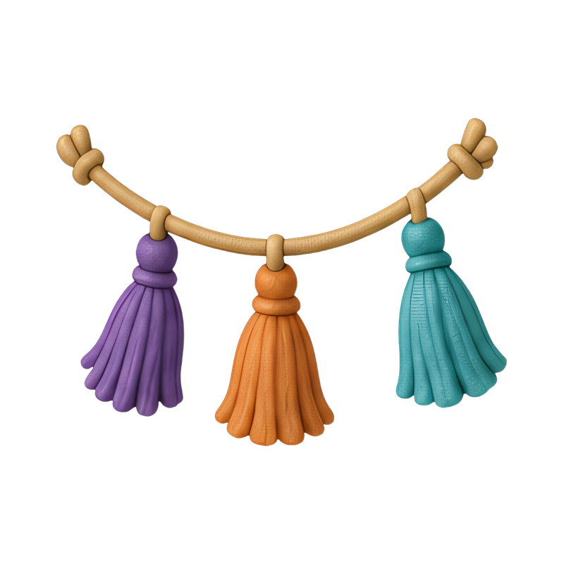 colorful tassel garland decor