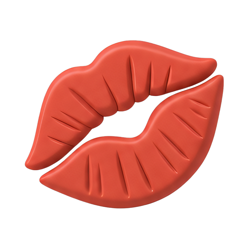 vibrant lipstick kiss mark