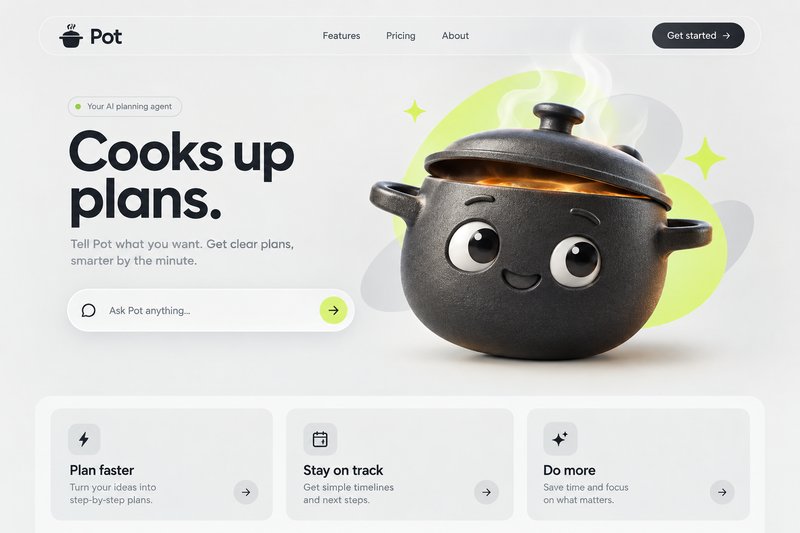 Engaging AI landing page template
