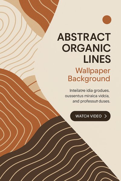 Abstract Organic Lines Panorama Wallpaper Background Design