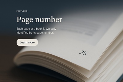 Elegant webpage design featuring a book page number