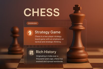 Creative Chess Web Design Concept with 3D Elements