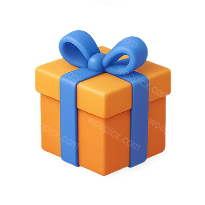 3D Render of a Colorful Gift Box with Ribbon