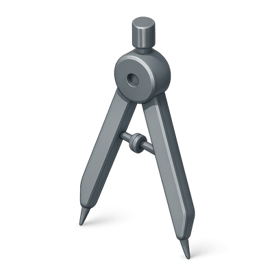 Stylish 3D Circle Divider Icon for Design Use