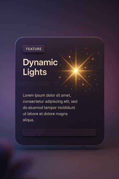 Golden Star Burst Light Effect with Dynamic Features