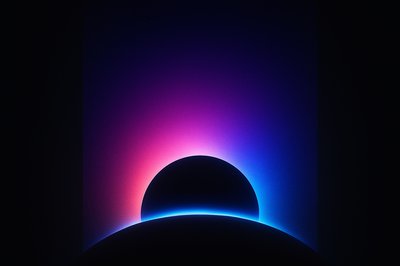 Glowing Horizon and Space: A Stunning Silhouette