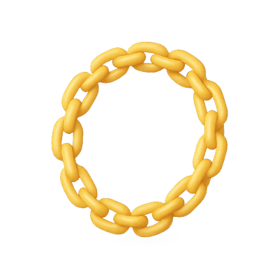 Stylized Golden Chain Illustration for Luxury Branding