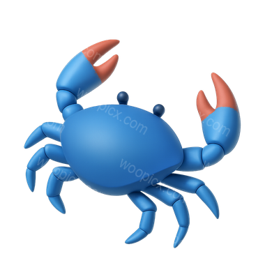 Colorful Cartoon Crab Illustration