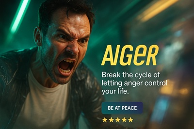 Dynamic Neon-Themed Anger Management Carousel Slide Design