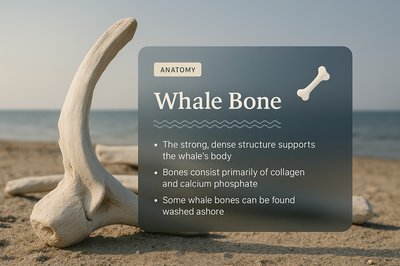 Elegant Whale Bone Design with Informative Overlay