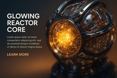 Hyperrealistic Glowing Reactor Core in Magnetic Containment