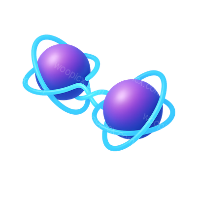 3D Visualization of Quantum Entanglement Icon