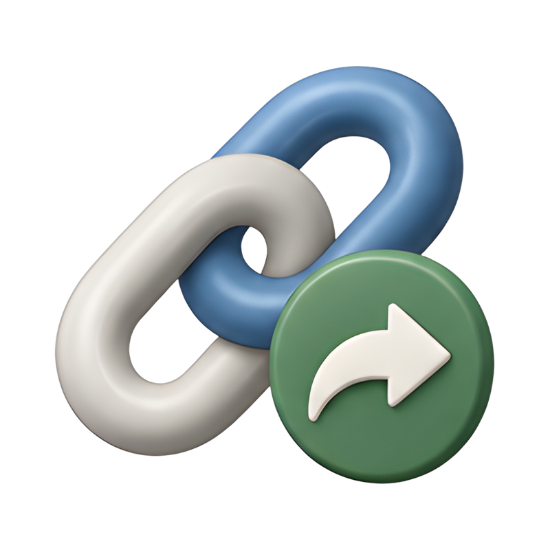 Chain link with share arrow