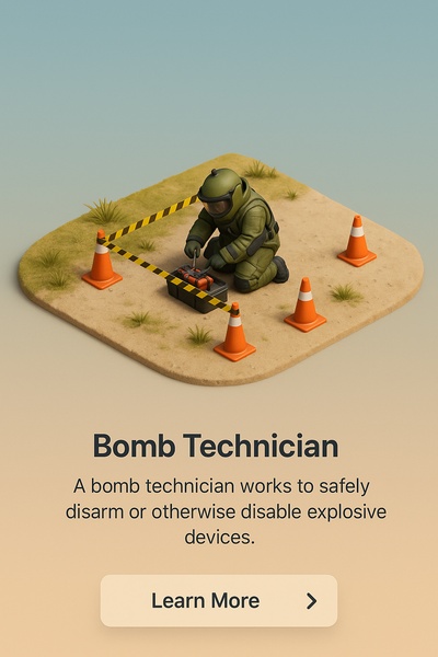 Detailed 3D Scene of a Bomb Technician in Action