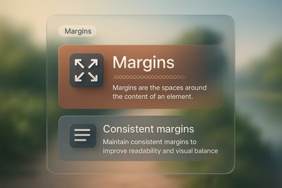 Light 3D Illustration Featuring Margins Concept