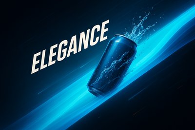 Dynamic Elegance of a Beverage Can with Splash Effect