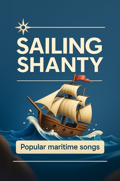 3D Illustration of Sailing Shanty with Maritime Theme