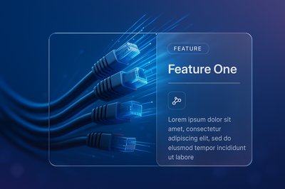 Dynamic Network Cables in Data Transmission - 3D Rendering